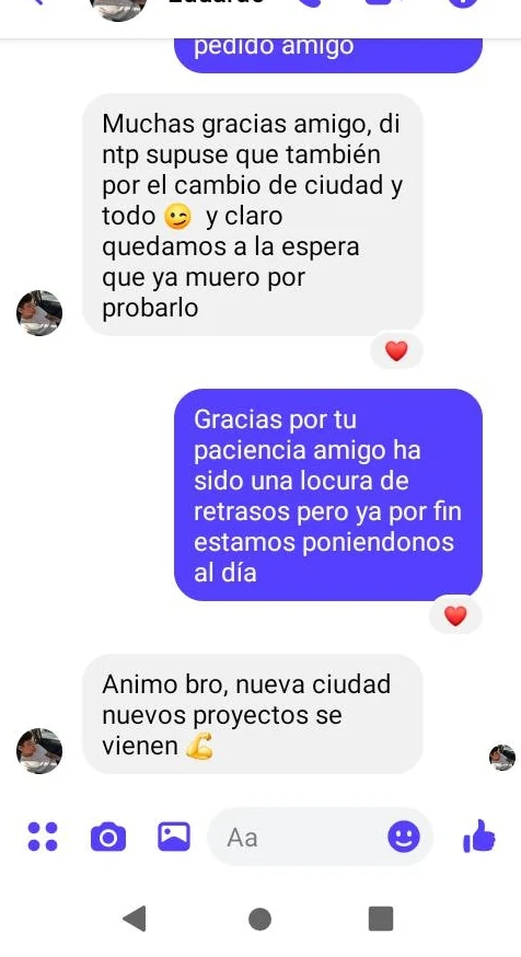 Captura de una conversación con agradecimientos y buenos deseos